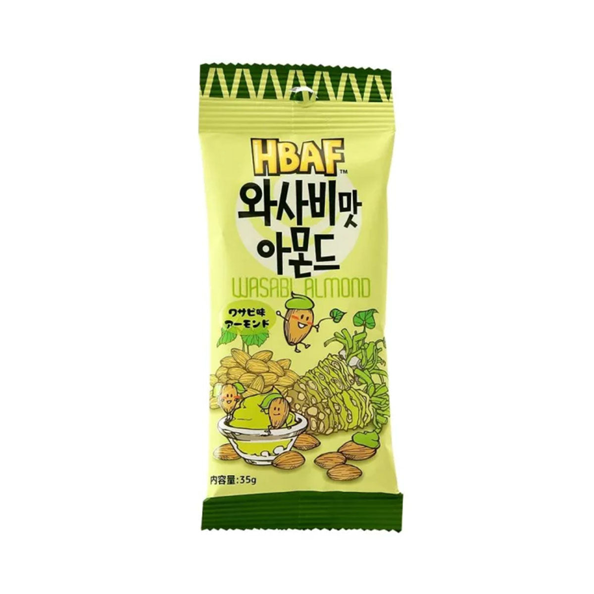 HBAF Korean Style Almonds: Wasabi Case of 72
