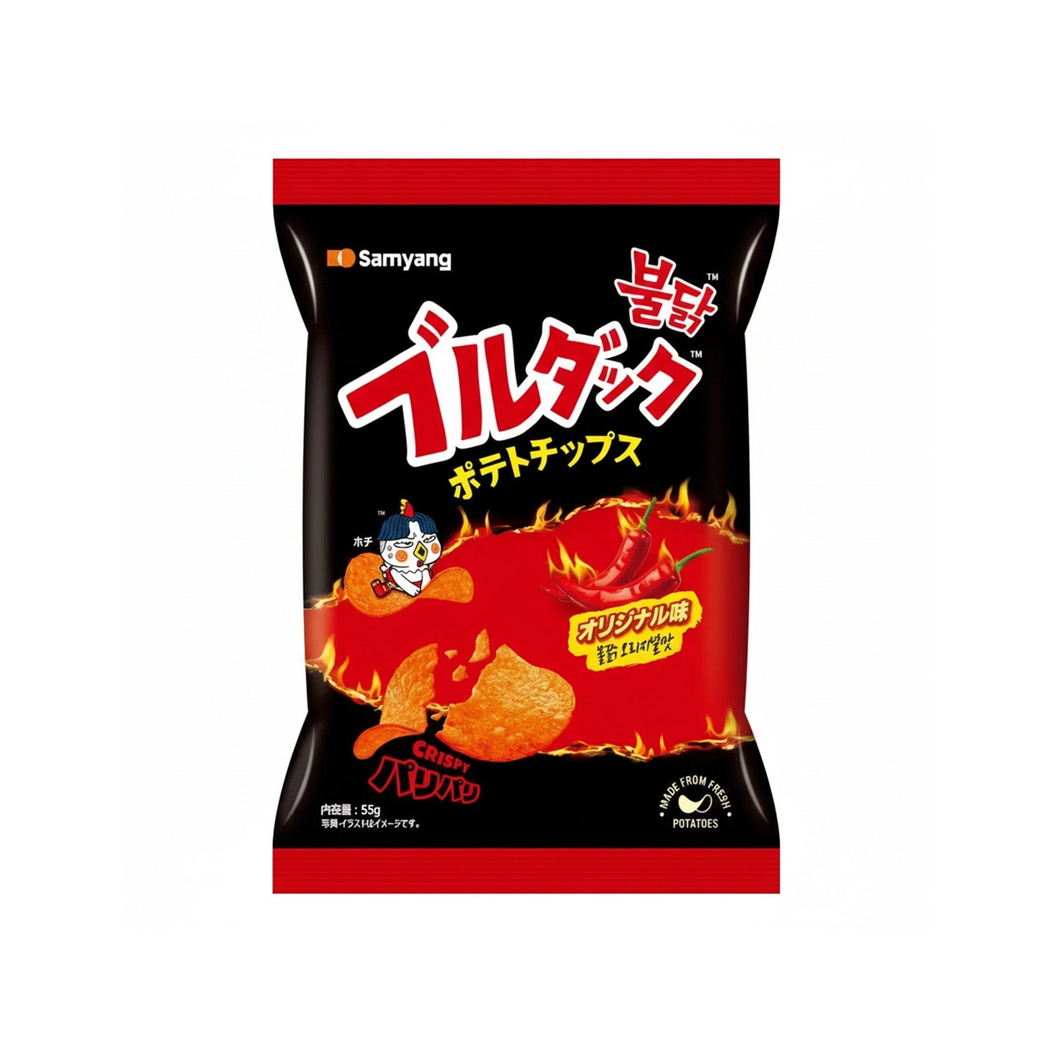 Samyang Buldak Potato Chips: Original (55g) Case of 20