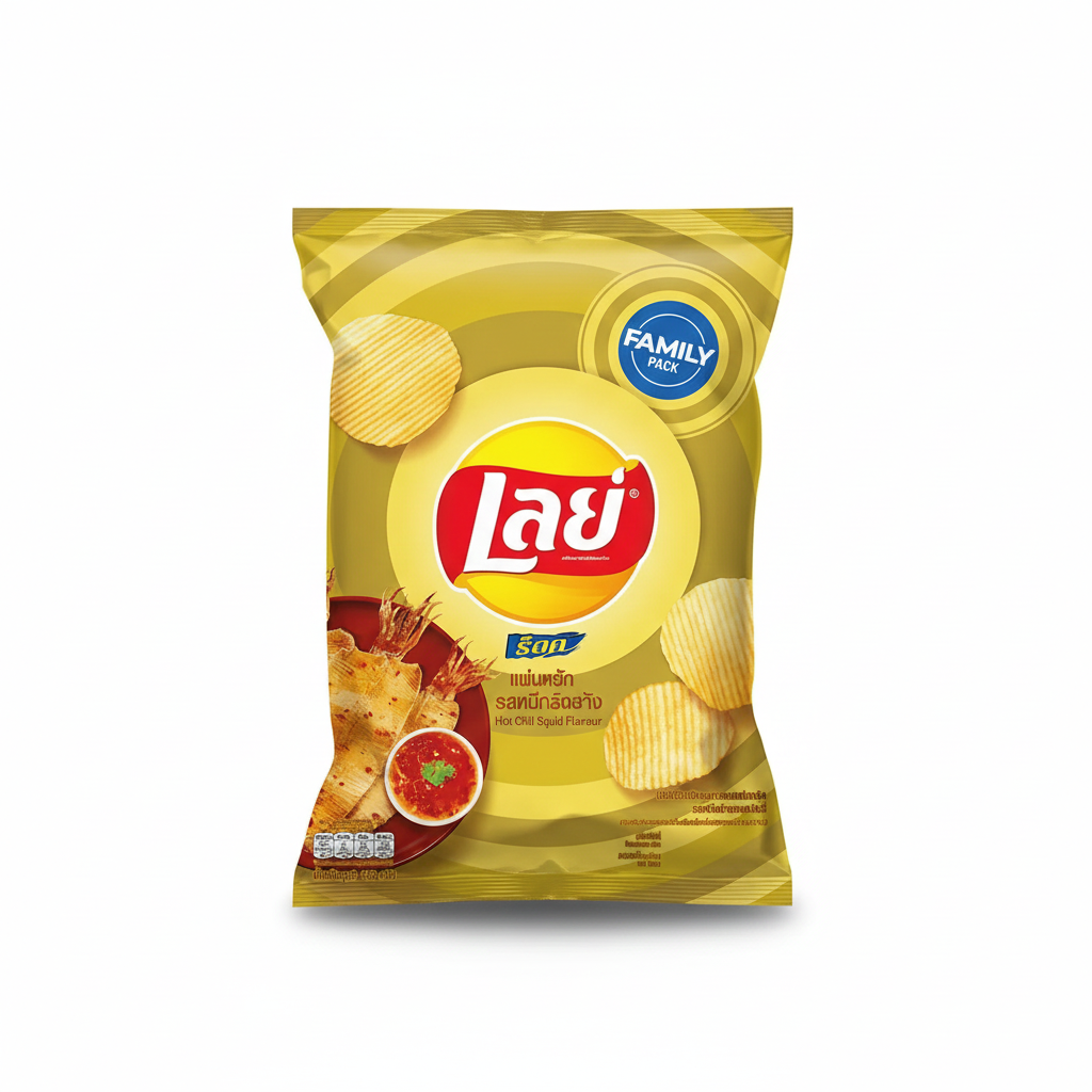 Lay's Chips: Hot Chili Squid (Family Pack) Case of 12