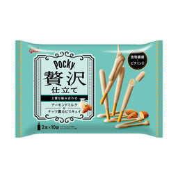 Glico Pocky: Almond, Milk Chocolate & Nuts (20 pcs) Case of 28