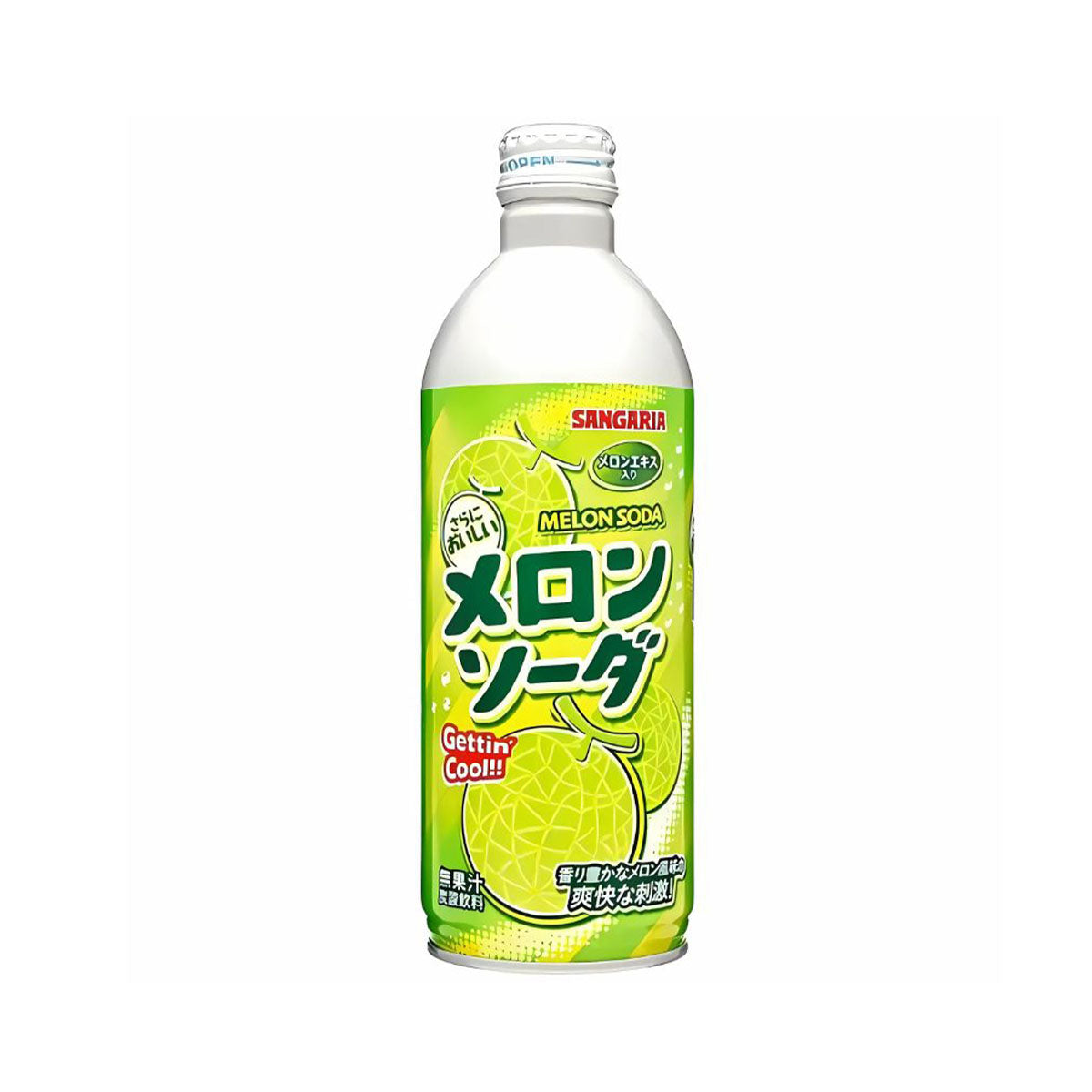 Japan Sangaria Ramune: Melon (500 ml) Case of 24