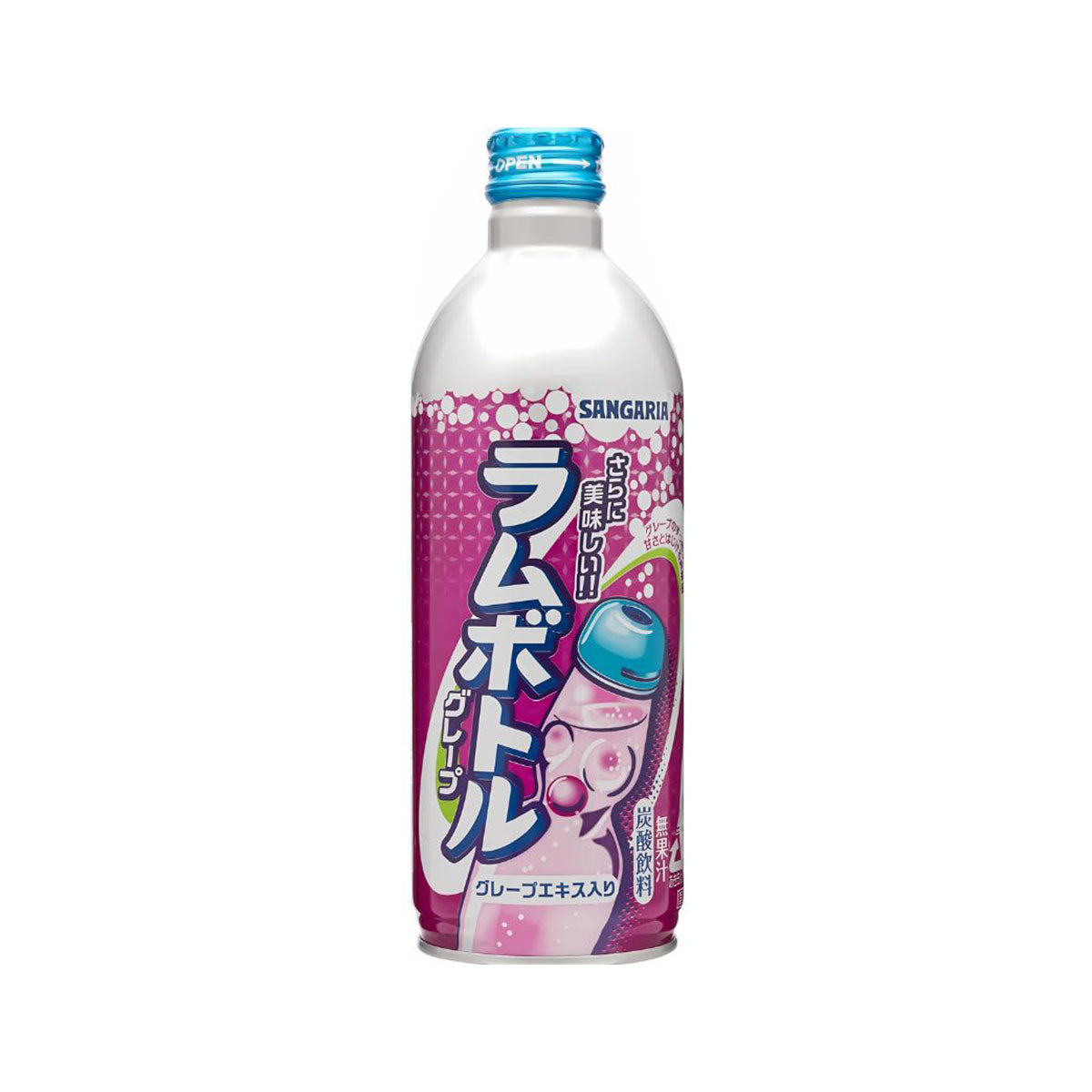 Japan Sangaria Ramune: Grape (500 ml) Case of 24