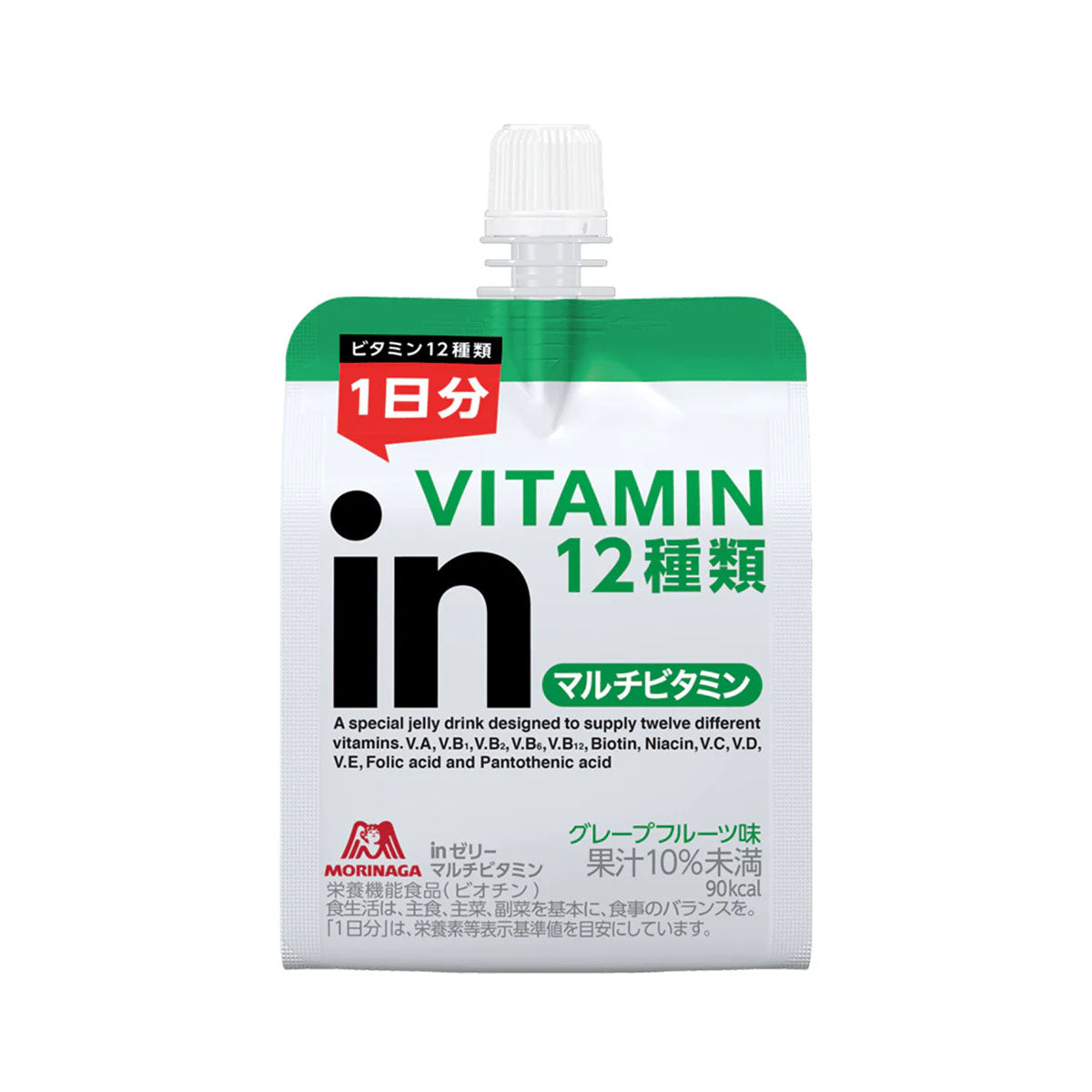 Morinaga In Jelly Multivitamin Drink: Grape Fruit (180 g) Case of 36
