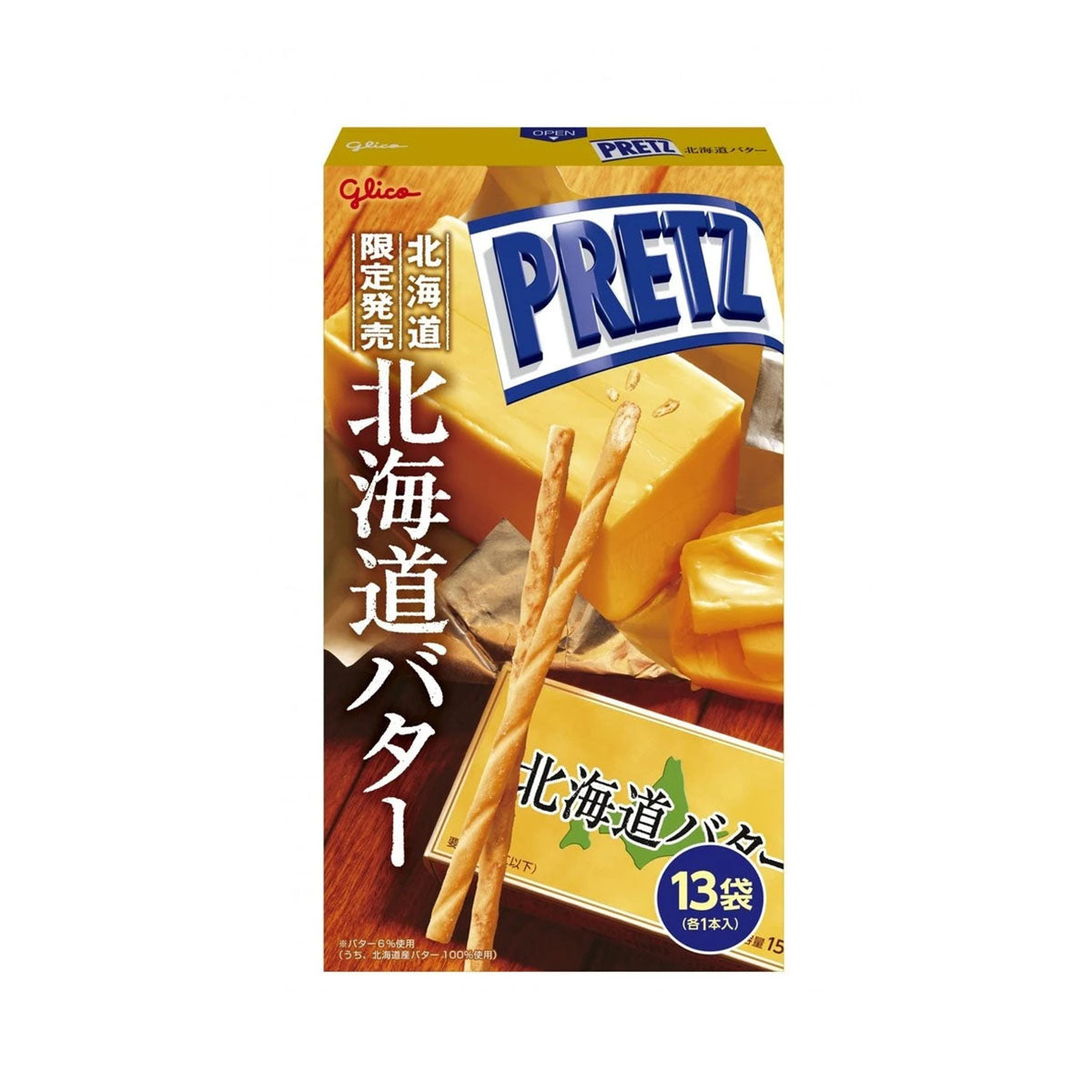 Glico Giant Pretz: Hokkaido Butter (13 Bags) Case of 20